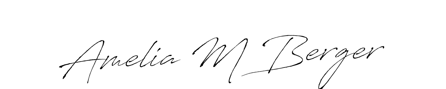 Also You can easily find your signature by using the search form. We will create Amelia M Berger name handwritten signature images for you free of cost using Antro_Vectra sign style. Amelia M Berger signature style 6 images and pictures png