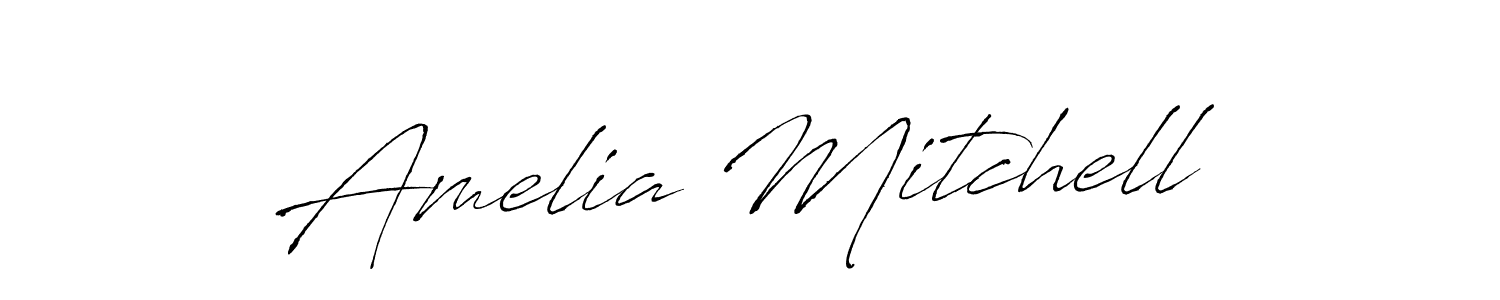 Amelia Mitchell stylish signature style. Best Handwritten Sign (Antro_Vectra) for my name. Handwritten Signature Collection Ideas for my name Amelia Mitchell. Amelia Mitchell signature style 6 images and pictures png