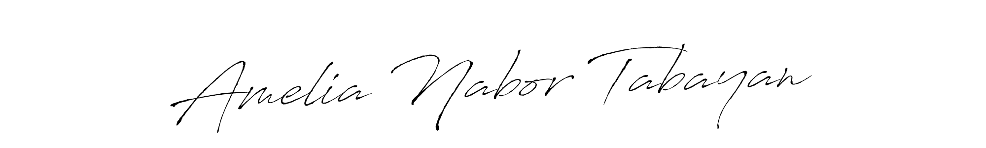 How to make Amelia Nabor Tabayan name signature. Use Antro_Vectra style for creating short signs online. This is the latest handwritten sign. Amelia Nabor Tabayan signature style 6 images and pictures png