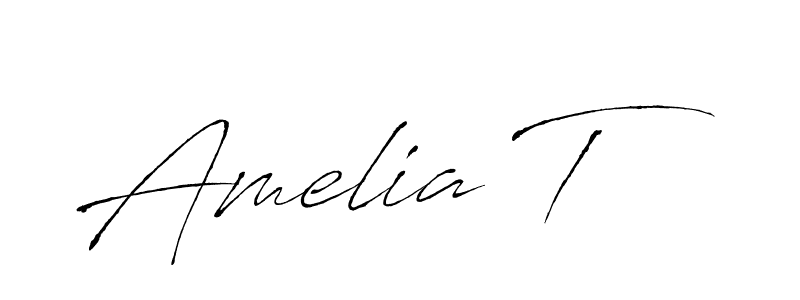 How to make Amelia T signature? Antro_Vectra is a professional autograph style. Create handwritten signature for Amelia T name. Amelia T signature style 6 images and pictures png