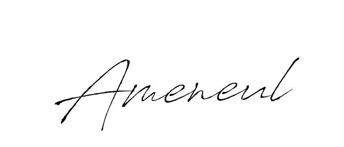 Antro_Vectra is a professional signature style that is perfect for those who want to add a touch of class to their signature. It is also a great choice for those who want to make their signature more unique. Get Ameneul name to fancy signature for free. Ameneul signature style 6 images and pictures png