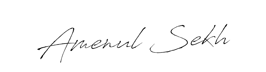 Amenul Sekh stylish signature style. Best Handwritten Sign (Antro_Vectra) for my name. Handwritten Signature Collection Ideas for my name Amenul Sekh. Amenul Sekh signature style 6 images and pictures png