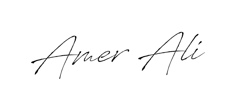 Design your own signature with our free online signature maker. With this signature software, you can create a handwritten (Antro_Vectra) signature for name Amer Ali. Amer Ali signature style 6 images and pictures png