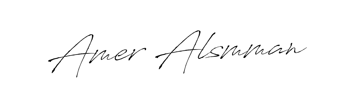 Amer Alsmman stylish signature style. Best Handwritten Sign (Antro_Vectra) for my name. Handwritten Signature Collection Ideas for my name Amer Alsmman. Amer Alsmman signature style 6 images and pictures png