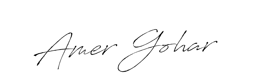 The best way (Antro_Vectra) to make a short signature is to pick only two or three words in your name. The name Amer Gohar include a total of six letters. For converting this name. Amer Gohar signature style 6 images and pictures png