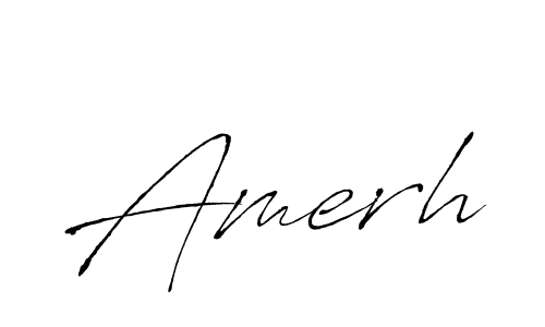How to make Amerh name signature. Use Antro_Vectra style for creating short signs online. This is the latest handwritten sign. Amerh signature style 6 images and pictures png