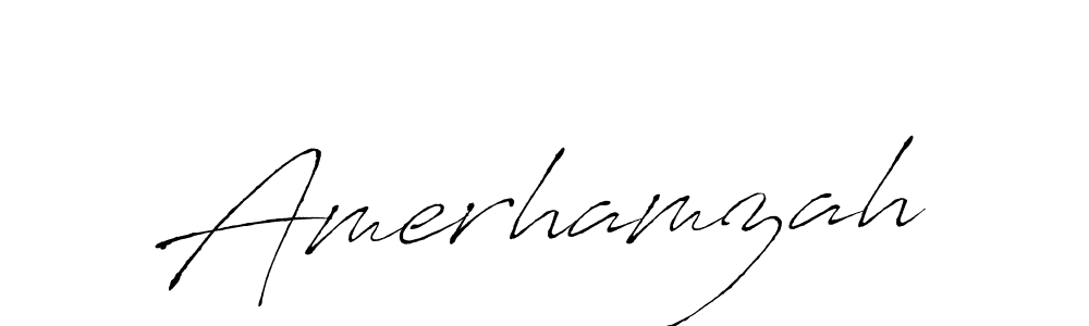 Make a beautiful signature design for name Amerhamzah. With this signature (Antro_Vectra) style, you can create a handwritten signature for free. Amerhamzah signature style 6 images and pictures png