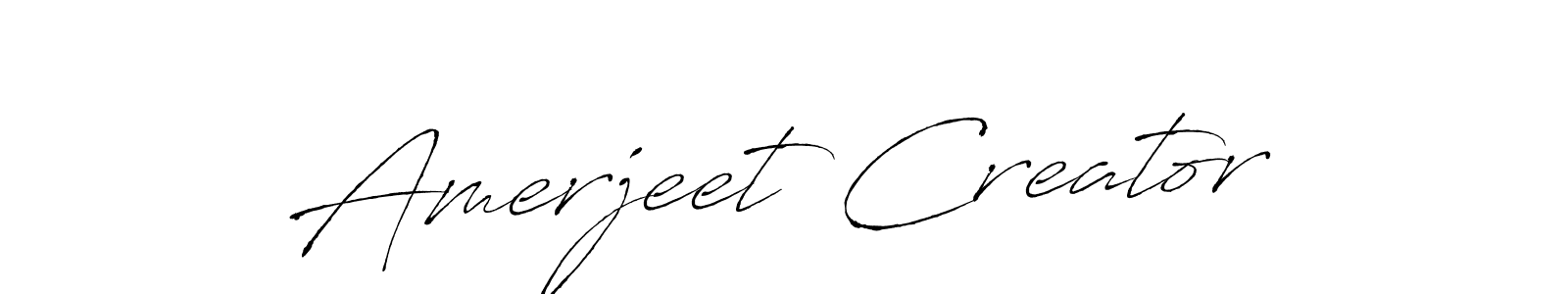 Create a beautiful signature design for name Amerjeet Creator. With this signature (Antro_Vectra) fonts, you can make a handwritten signature for free. Amerjeet Creator signature style 6 images and pictures png