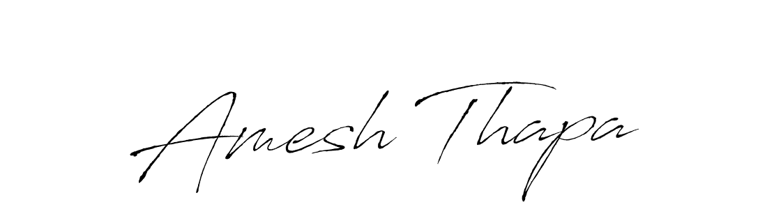 Create a beautiful signature design for name Amesh Thapa. With this signature (Antro_Vectra) fonts, you can make a handwritten signature for free. Amesh Thapa signature style 6 images and pictures png