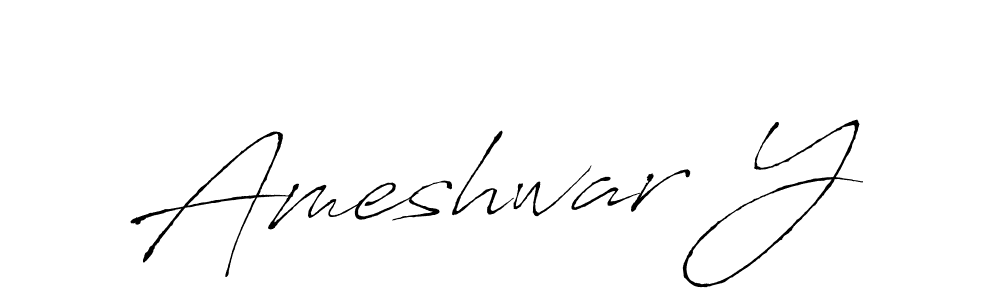 Design your own signature with our free online signature maker. With this signature software, you can create a handwritten (Antro_Vectra) signature for name Ameshwar Y. Ameshwar Y signature style 6 images and pictures png