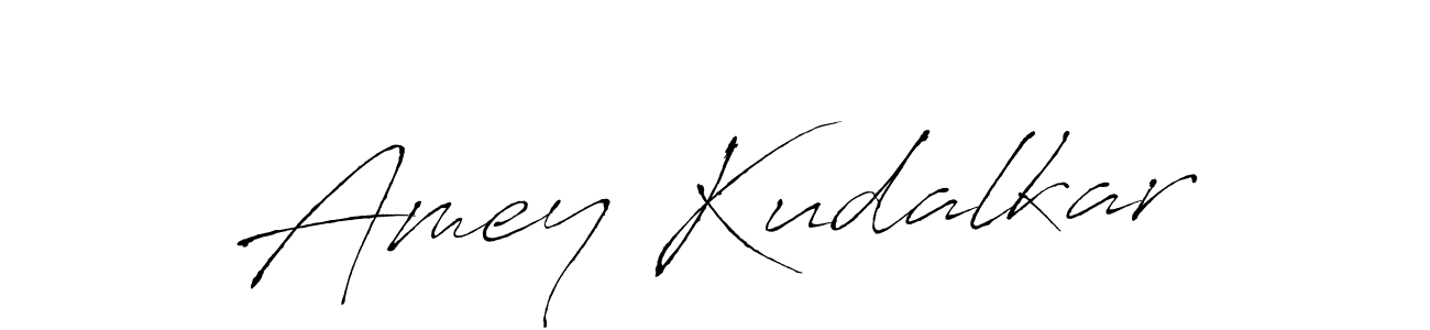 How to make Amey Kudalkar name signature. Use Antro_Vectra style for creating short signs online. This is the latest handwritten sign. Amey Kudalkar signature style 6 images and pictures png