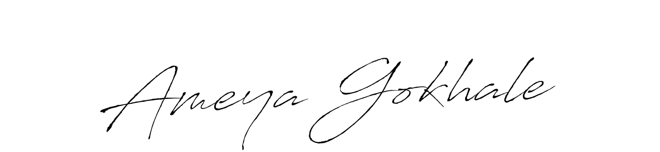 Create a beautiful signature design for name Ameya Gokhale. With this signature (Antro_Vectra) fonts, you can make a handwritten signature for free. Ameya Gokhale signature style 6 images and pictures png