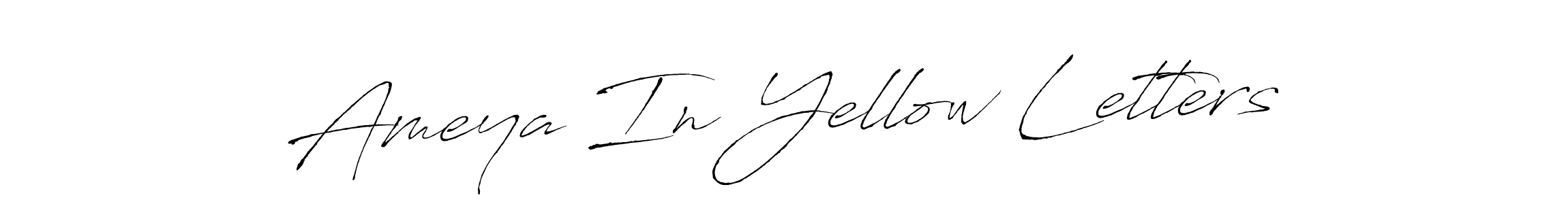 Create a beautiful signature design for name Ameya In Yellow Letters. With this signature (Antro_Vectra) fonts, you can make a handwritten signature for free. Ameya In Yellow Letters signature style 6 images and pictures png