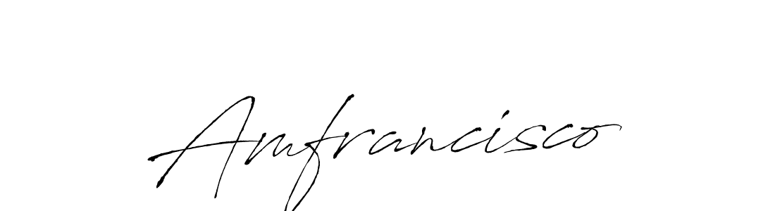 Make a beautiful signature design for name Amfrancisco. With this signature (Antro_Vectra) style, you can create a handwritten signature for free. Amfrancisco signature style 6 images and pictures png