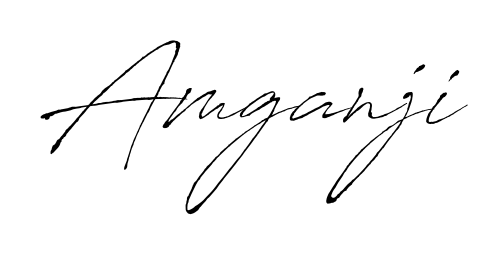 Express your personality with a custom Amganji signature crafted with Antro_Vectra typography. Free transparent PNG download available. Amganji signature style 6 images and pictures png
