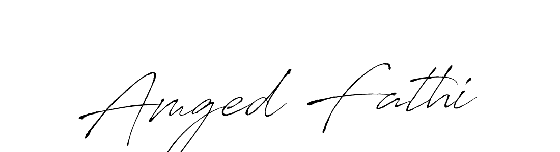 How to make Amged Fathi signature? Antro_Vectra is a professional autograph style. Create handwritten signature for Amged Fathi name. Amged Fathi signature style 6 images and pictures png