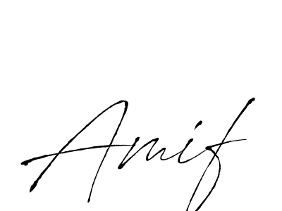 Design your own signature with our free online signature maker. With this signature software, you can create a handwritten (Antro_Vectra) signature for name Amif. Amif signature style 6 images and pictures png