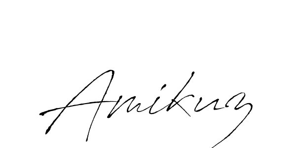 Use a signature maker to create a handwritten signature online. With this signature software, you can design (Antro_Vectra) your own signature for name Amikuz. Amikuz signature style 6 images and pictures png