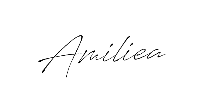 How to make Amiliea signature? Antro_Vectra is a professional autograph style. Create handwritten signature for Amiliea name. Amiliea signature style 6 images and pictures png