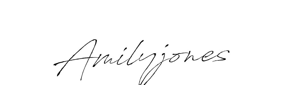 The best way (Antro_Vectra) to make a short signature is to pick only two or three words in your name. The name Amilyjones include a total of six letters. For converting this name. Amilyjones signature style 6 images and pictures png