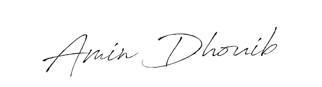 Make a beautiful signature design for name Amin Dhouib. With this signature (Antro_Vectra) style, you can create a handwritten signature for free. Amin Dhouib signature style 6 images and pictures png