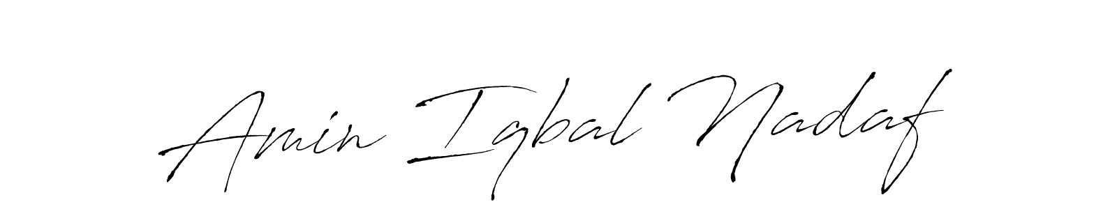 Also we have Amin Iqbal Nadaf name is the best signature style. Create professional handwritten signature collection using Antro_Vectra autograph style. Amin Iqbal Nadaf signature style 6 images and pictures png
