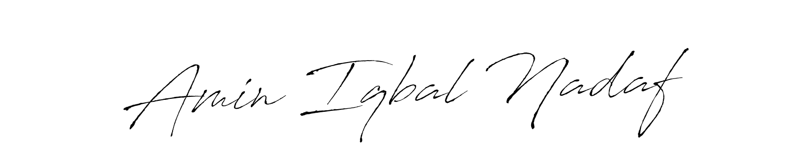 Also we have Amin Iqbal Nadaf name is the best signature style. Create professional handwritten signature collection using Antro_Vectra autograph style. Amin Iqbal Nadaf signature style 6 images and pictures png