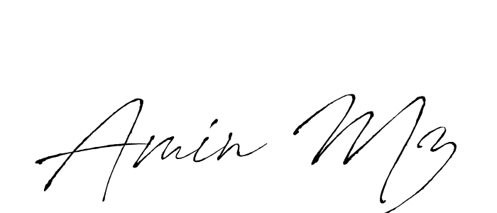 Use a signature maker to create a handwritten signature online. With this signature software, you can design (Antro_Vectra) your own signature for name Amin Mz. Amin Mz signature style 6 images and pictures png