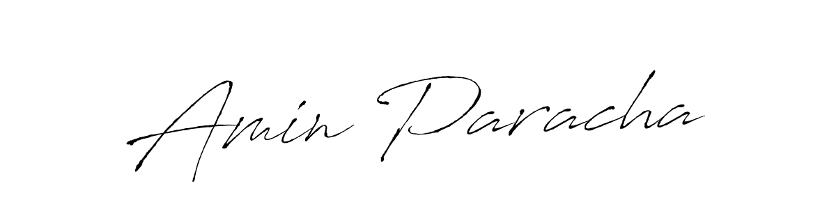 Make a beautiful signature design for name Amin Paracha. With this signature (Antro_Vectra) style, you can create a handwritten signature for free. Amin Paracha signature style 6 images and pictures png