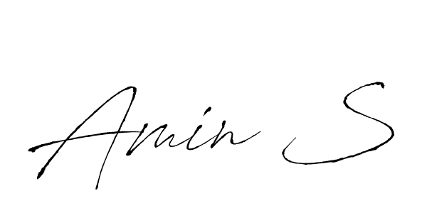 It looks lik you need a new signature style for name Amin S. Design unique handwritten (Antro_Vectra) signature with our free signature maker in just a few clicks. Amin S signature style 6 images and pictures png