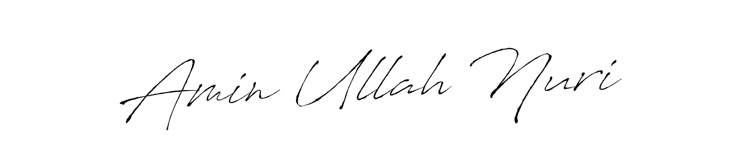 How to make Amin Ullah Nuri name signature. Use Antro_Vectra style for creating short signs online. This is the latest handwritten sign. Amin Ullah Nuri signature style 6 images and pictures png