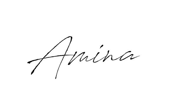 The best way (Antro_Vectra) to make a short signature is to pick only two or three words in your name. The name Amina  include a total of six letters. For converting this name. Amina  signature style 6 images and pictures png