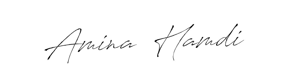 Use a signature maker to create a handwritten signature online. With this signature software, you can design (Antro_Vectra) your own signature for name Amina  Hamdi. Amina  Hamdi signature style 6 images and pictures png