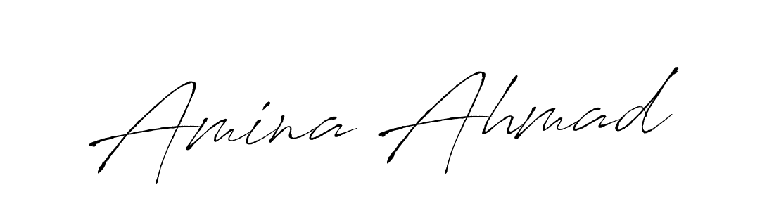 Design your own signature with our free online signature maker. With this signature software, you can create a handwritten (Antro_Vectra) signature for name Amina Ahmad. Amina Ahmad signature style 6 images and pictures png