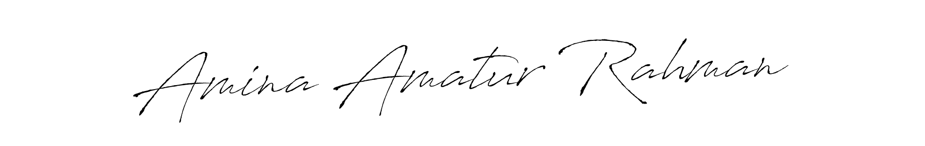 Make a short Amina Amatur Rahman signature style. Manage your documents anywhere anytime using Antro_Vectra. Create and add eSignatures, submit forms, share and send files easily. Amina Amatur Rahman signature style 6 images and pictures png