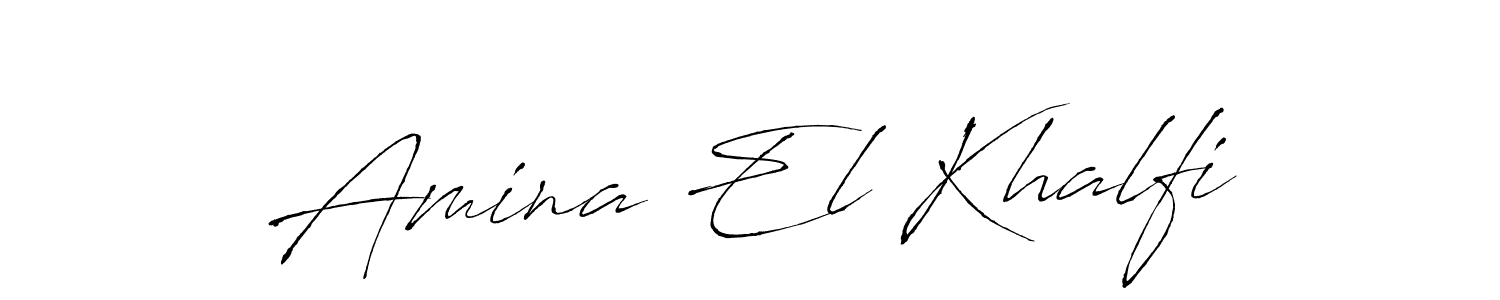 Also we have Amina El Khalfi name is the best signature style. Create professional handwritten signature collection using Antro_Vectra autograph style. Amina El Khalfi signature style 6 images and pictures png