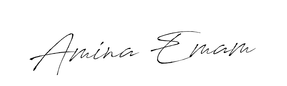 How to make Amina Emam name signature. Use Antro_Vectra style for creating short signs online. This is the latest handwritten sign. Amina Emam signature style 6 images and pictures png