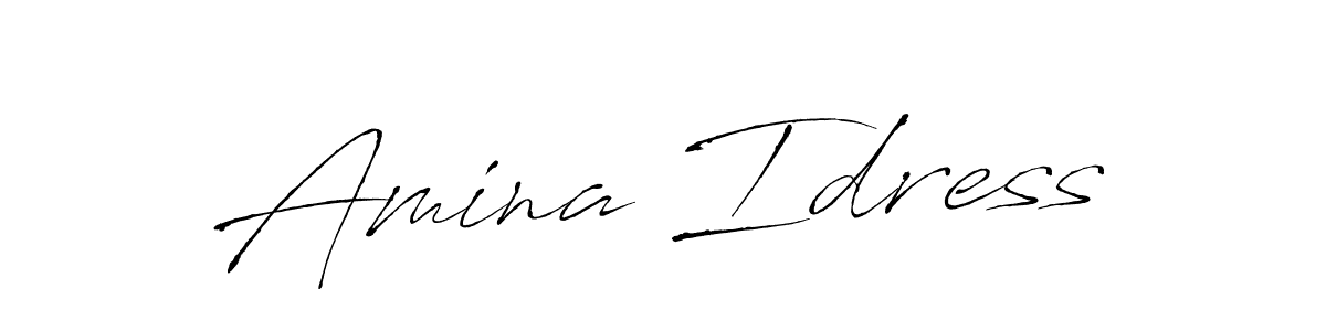 Create a beautiful signature design for name Amina Idress. With this signature (Antro_Vectra) fonts, you can make a handwritten signature for free. Amina Idress signature style 6 images and pictures png