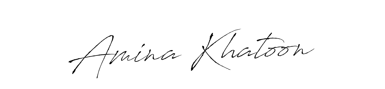 The best way (Antro_Vectra) to make a short signature is to pick only two or three words in your name. The name Amina Khatoon include a total of six letters. For converting this name. Amina Khatoon signature style 6 images and pictures png