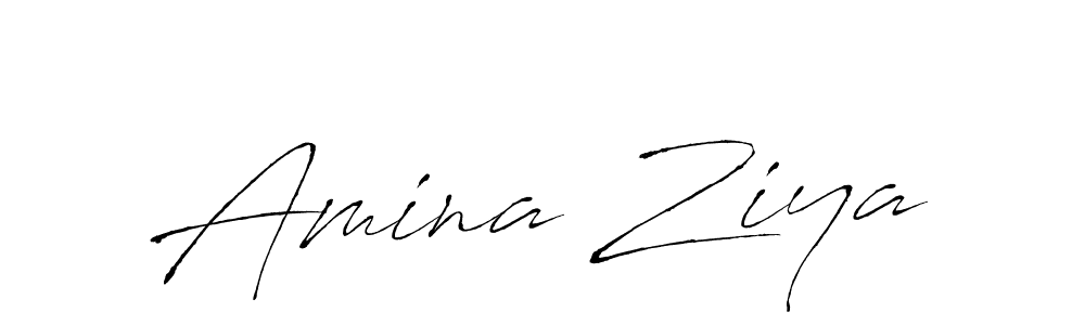 How to make Amina Ziya name signature. Use Antro_Vectra style for creating short signs online. This is the latest handwritten sign. Amina Ziya signature style 6 images and pictures png