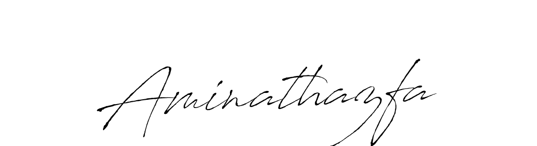 Create a beautiful signature design for name Aminathazfa. With this signature (Antro_Vectra) fonts, you can make a handwritten signature for free. Aminathazfa signature style 6 images and pictures png