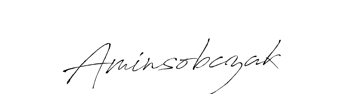 How to make Aminsobczak name signature. Use Antro_Vectra style for creating short signs online. This is the latest handwritten sign. Aminsobczak signature style 6 images and pictures png