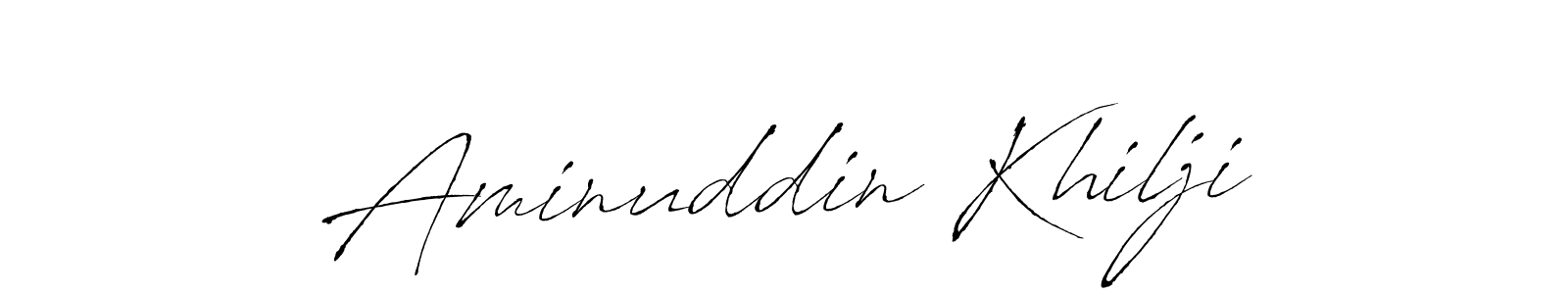 Make a beautiful signature design for name Aminuddin Khilji. With this signature (Antro_Vectra) style, you can create a handwritten signature for free. Aminuddin Khilji signature style 6 images and pictures png