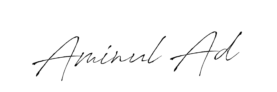 Make a beautiful signature design for name Aminul Ad. With this signature (Antro_Vectra) style, you can create a handwritten signature for free. Aminul Ad signature style 6 images and pictures png