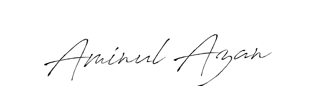 Make a beautiful signature design for name Aminul Azan. With this signature (Antro_Vectra) style, you can create a handwritten signature for free. Aminul Azan signature style 6 images and pictures png