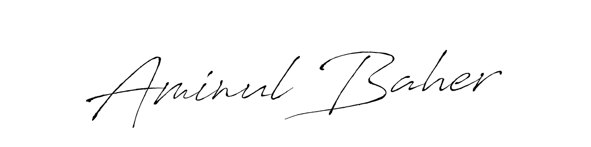Design your own signature with our free online signature maker. With this signature software, you can create a handwritten (Antro_Vectra) signature for name Aminul Baher. Aminul Baher signature style 6 images and pictures png