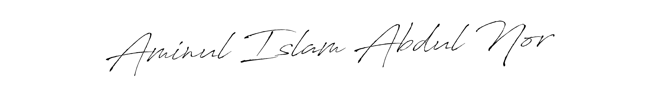 How to make Aminul Islam Abdul Nor name signature. Use Antro_Vectra style for creating short signs online. This is the latest handwritten sign. Aminul Islam Abdul Nor signature style 6 images and pictures png