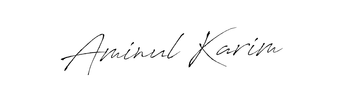 Aminul Karim stylish signature style. Best Handwritten Sign (Antro_Vectra) for my name. Handwritten Signature Collection Ideas for my name Aminul Karim. Aminul Karim signature style 6 images and pictures png
