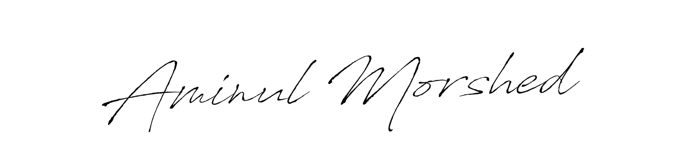 How to make Aminul Morshed name signature. Use Antro_Vectra style for creating short signs online. This is the latest handwritten sign. Aminul Morshed signature style 6 images and pictures png