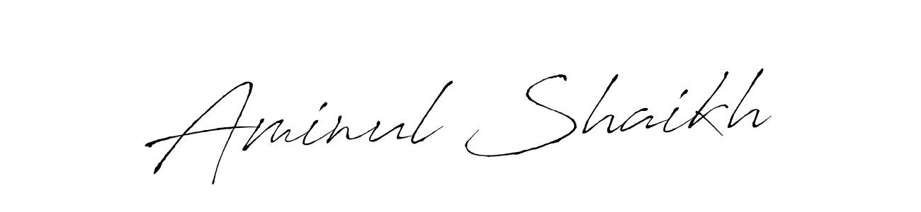 Create a beautiful signature design for name Aminul Shaikh. With this signature (Antro_Vectra) fonts, you can make a handwritten signature for free. Aminul Shaikh signature style 6 images and pictures png